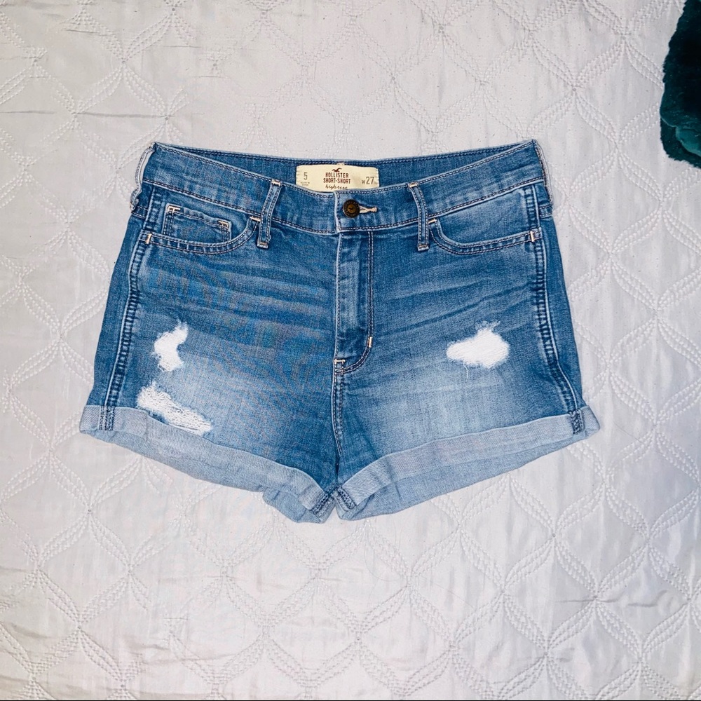 Hollister High Rise Denim Shorts - Picture 1 of 2